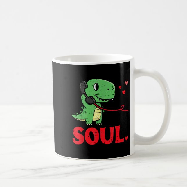 Caneca De Café Valentines Day Matching Soulmates Soul Dino Trex C (Direita)