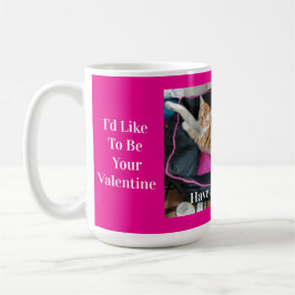 Caneca De Café Valentine's Ginger Cat Photo Fun