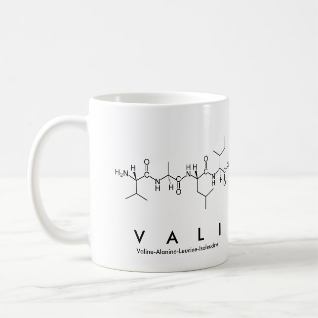 Caneca De Café Vali peptide name mug (Esquerda)