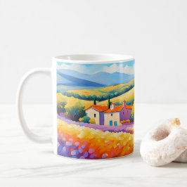 Caneca De Café "Vallée Florale" - Provença paisagística alargada