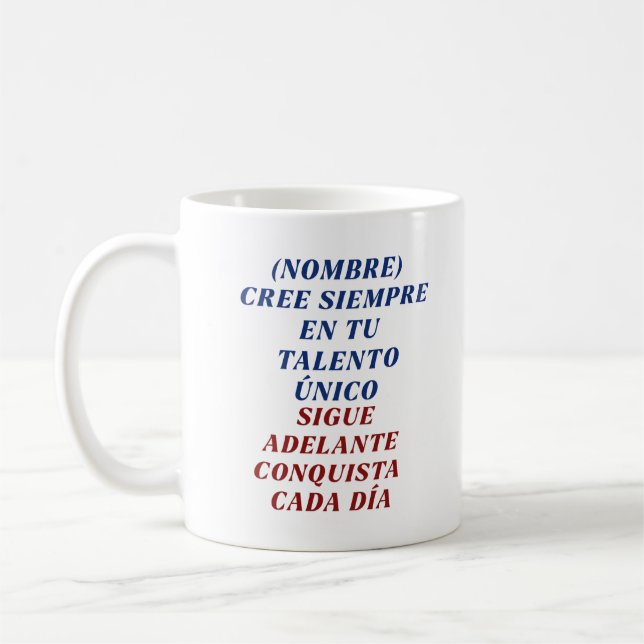 CANECA DE CAFÉ VALORATE CADA DIA REGALO PERSONALIZADO (NOMBRE) (Esquerda)