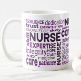 Caneca De Café Valores da Enfermagem Apreciação da Tipografia Rox