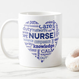 Caneca De Café Valores da Enfermeira Registrada Apreciação do Cor