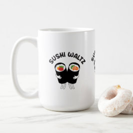 Caneca De Café Valsa de Sushi Com Texto