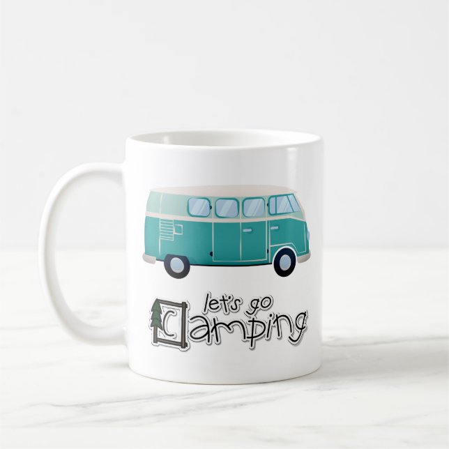 Caneca De Café Vamos Acampar (Esquerda)