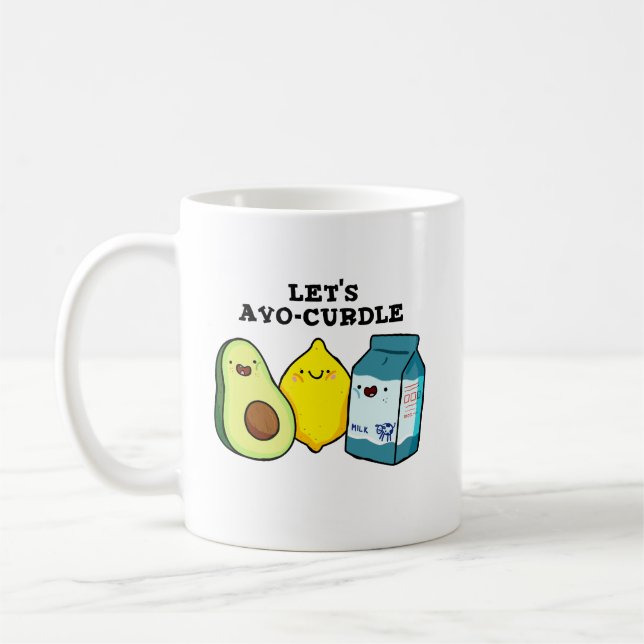 Caneca De Café Vamos Avo-Curdle Funny Comida Pun Mug (Esquerda)