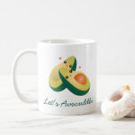 Caneca De Café Vamos Avocuddle Funny Cute Avocados Pun Humor<br><div class="desc">Mostre seu amor por abacates com este adorável design de humor de trocadilho de abacate. Excelente para começar uma conversa.</div>