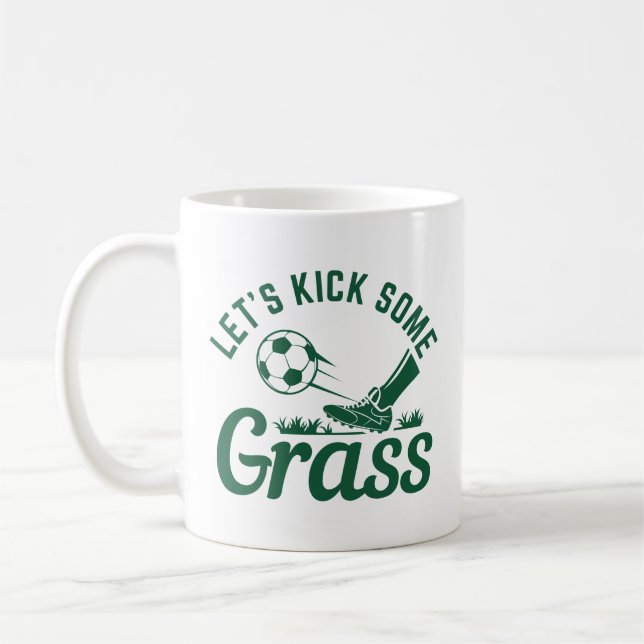 Caneca De Café Vamos chutar um pouco de grama (Esquerda)