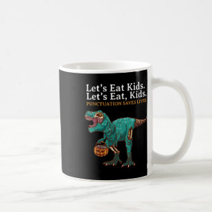 Caneca De Café Vamos Comer Crianças Dinossauro Zombie Trick Treat