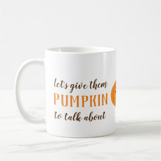 Caneca De Café Vamos Dar-Lhes Pumpkin Para Falar Sobre O Hallowee