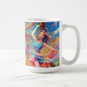 Caneca De Café Vamos Divertir-nos, A Vida é uma Montanha-Russa