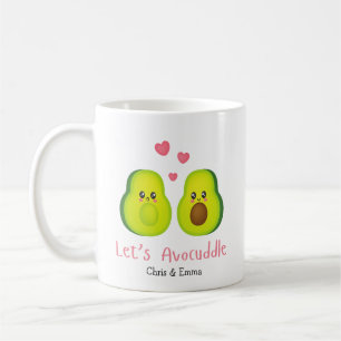 Caneca De Café Vamos evitar - Nomes de Casais Avocado Personaliza