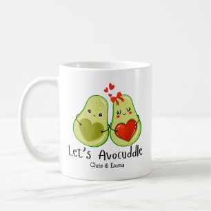 Caneca De Café Vamos evitar - Nomes de Casais Avocado Personaliza