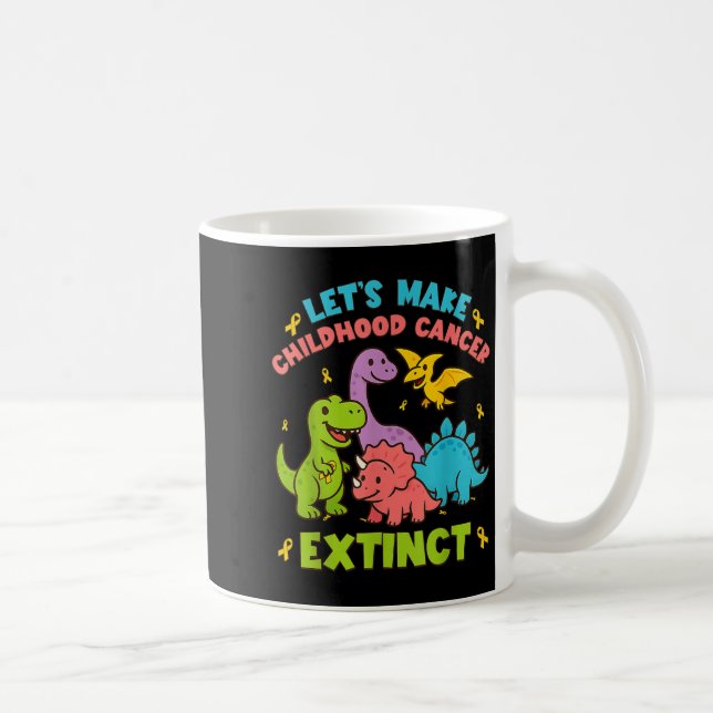 Caneca De Café Vamos Faz Cancer De Infância Vestir Dinossauros Ex (Direita)