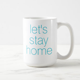 Caneca De Café "Vamos fica em casa" IA Aqua Coffee Mug