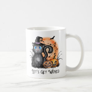 Caneca De Café Vamos fica pervertido Negra