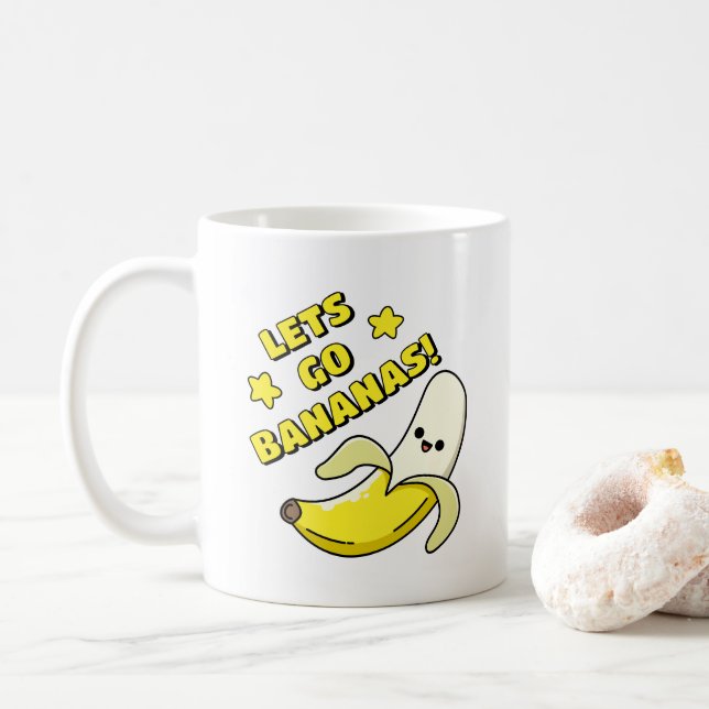 Caneca De Café Vamos Ficar Loucos! (Com Donut)