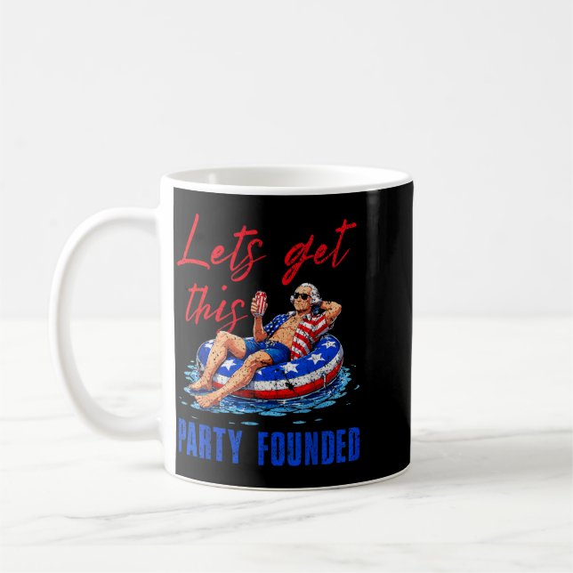 Caneca De Café Vamos Fundar Este Float de Piscina de Festa EUA 4  (Esquerda)