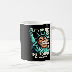 Caneca De Café Vamos Ganhou Isto Para A Estátua De Gato Engraçado