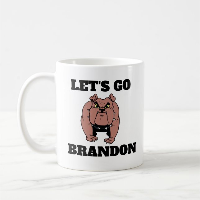 Caneca De Café VAMOS GO BRANDON BULL DOG Coffee (Esquerda)