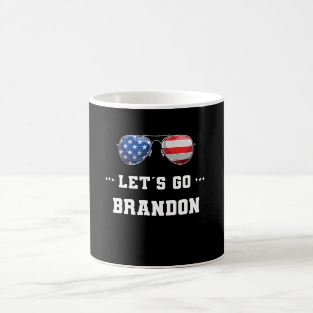 Caneca De Café Vamos Go Brandon Conservador EUA Flag JB (Centro)