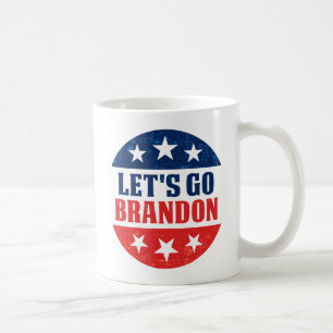 Caneca De Café Vamos Go Brandon fjb engraçada anti joe Biden vin