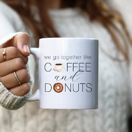 Caneca De Café Vamos Juntos Como Café E Rosquinhas