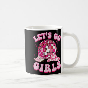 Caneca De Café Vamos Lá Garotas Cowgirl Bota Chapéu Disco Despedi