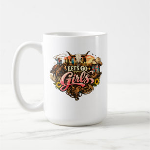 Caneca De Café Vamos Lá Garotas Rodeio