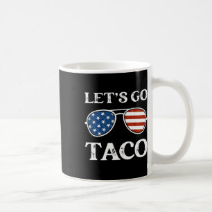 Caneca De Café Vamos Lá Taco Retro Sungles Divertido Político Vam