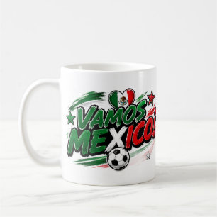 Caneca De Café VAMOS MÉXICO! Fã Orgulho Mexicano Futebol