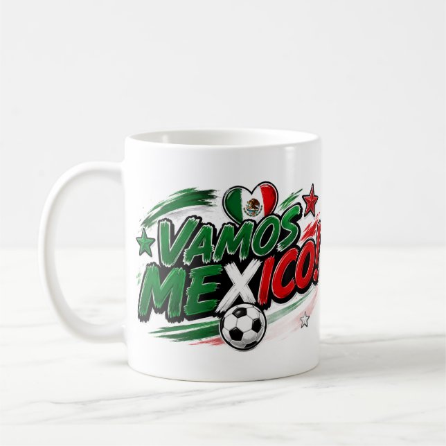 Caneca De Café VAMOS MÉXICO! Fã| Orgulho Mexicano Futebol (Esquerda)