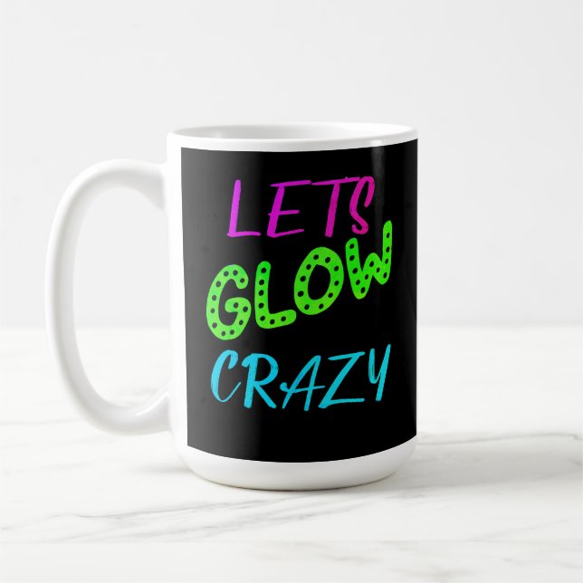 Caneca De Café Vamos Nu Louco Noturno De Pé Néon (Esquerda)