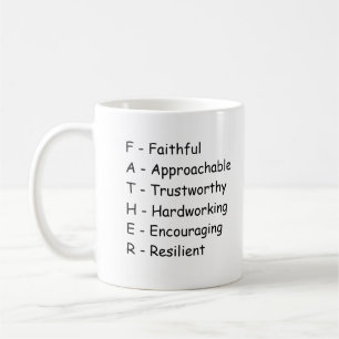 Caneca De Café Vamos olha a letra "Pai" por letra - Mug