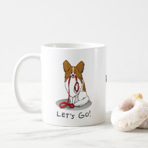 Caneca De Café Vamos! Papillon (branco e vermelho)