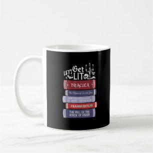 Caneca De Café Vamos Sai - Vintage Horror Book Lover Bookworm