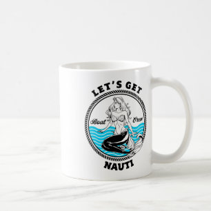 Caneca De Café Vamos Ser Safados Sereia Divertida Náutica Navegaç