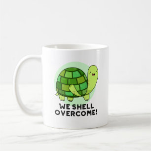 Caneca De Café Vamos Superar O Funny Tortoise Pun