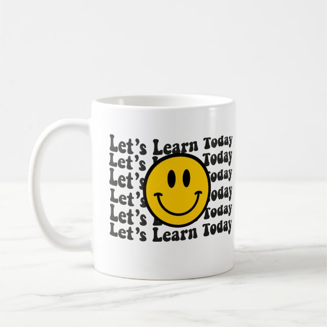 Caneca De Café Vamos Wavy Groovy Aprenda hoje (Esquerda)