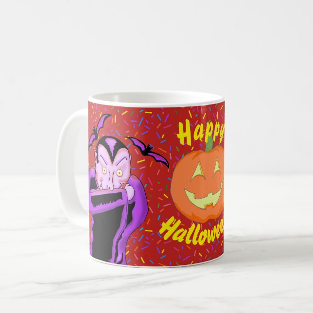 Caneca De Café Vampire Halloween Mug (Frente Esquerda)