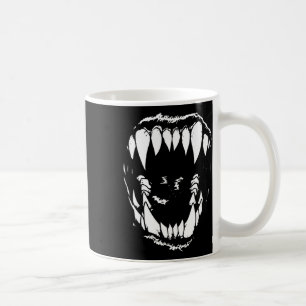 Caneca De Café Vampiro Dentes Presas Gótica Horror Halloween Grun