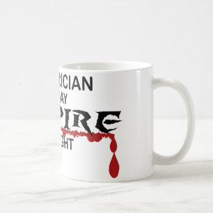 Caneca De Café Vampiro do eletricista em a noite
