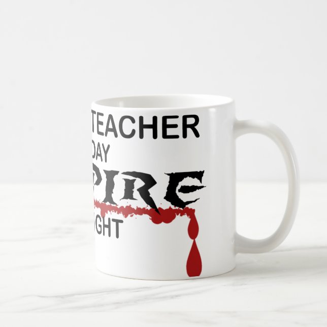Caneca De Café Vampiro do professor da história em a noite (Direita)
