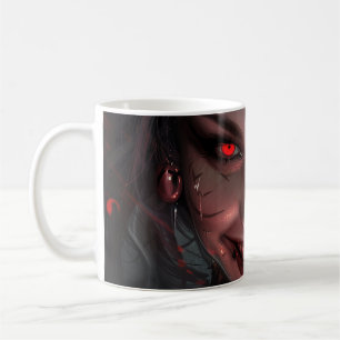 Caneca De Café Vampiro feminino sorrindo com uma Orb