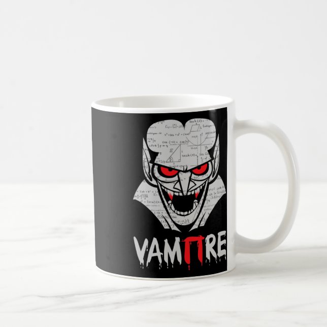 Caneca De Café Vampiro Pi Halloween Costume Engraçado Matemática  (Direita)