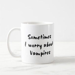 Caneca De Café vampiro se preocupa com