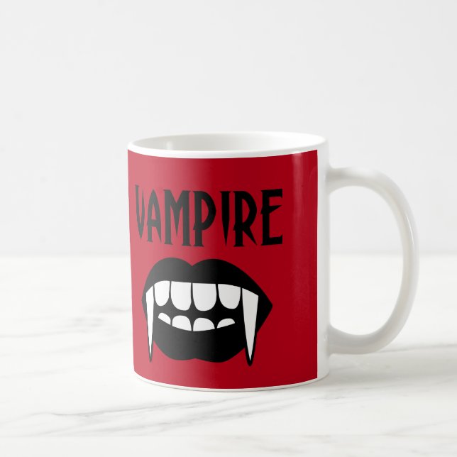 Caneca De Café Vampiro Vermelho Spooky Halloween (Direita)