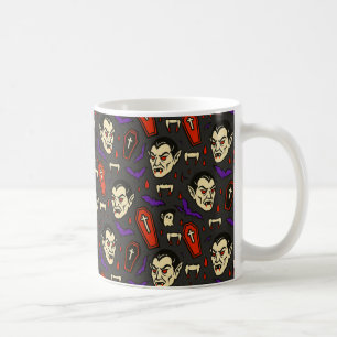 Caneca De Café Vampiro Vintage - Ícones do Horror Halloween