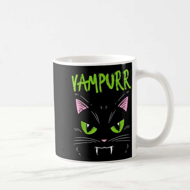 Caneca De Café Vampurr Vamre Cat Funny Halloween Animal Men Women (Direita)