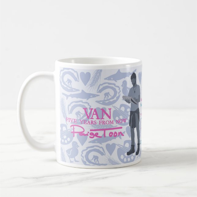 Caneca De Café Van - "daqui a cinco anos" cita mug (Esquerda)